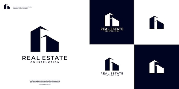 Minimalist Home Property logo design premium vector