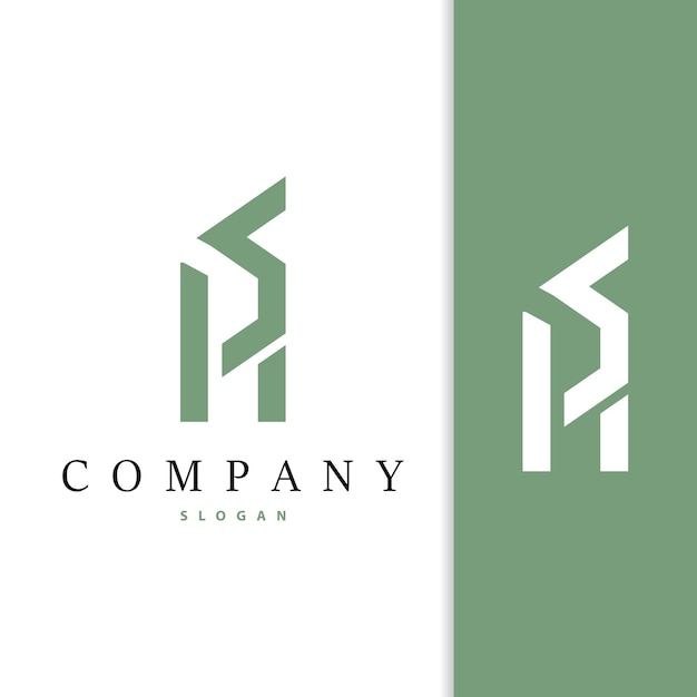 Minimalist HS Letter Logo SH Logo Modern and Luxury Icon Vector Template Element