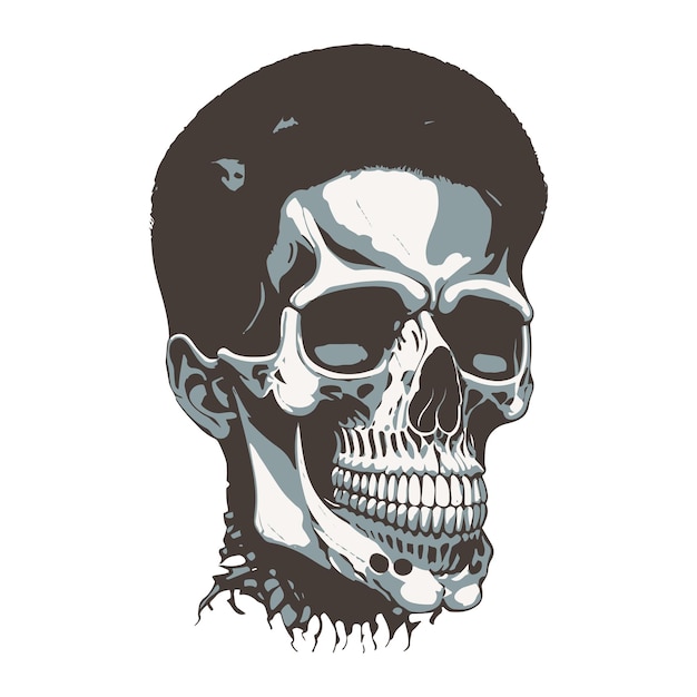 Minimalist Human Skull realistic vector illustration human dead head skull