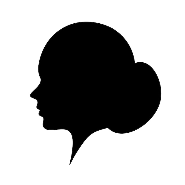 Minimalist Javanese Woman Silhouette Vector Illustration