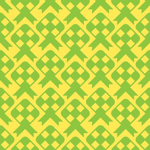 Minimalist Ketupat Seamless Vector Pattern