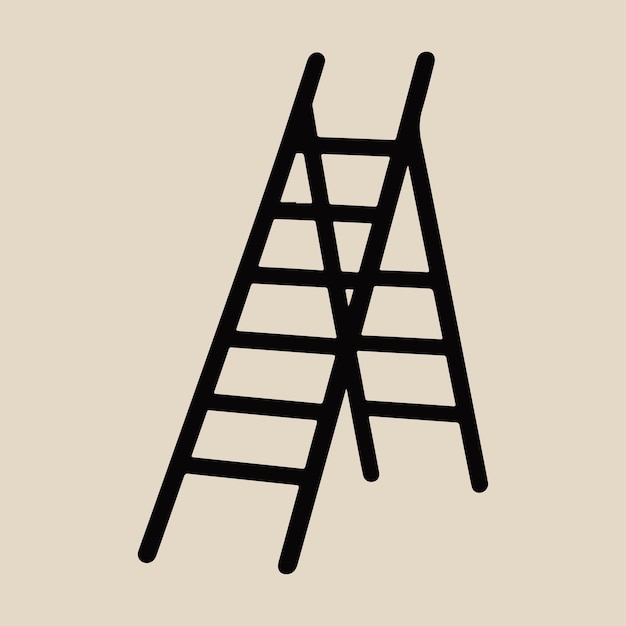 Minimalist Ladder Silhouette Vector Design