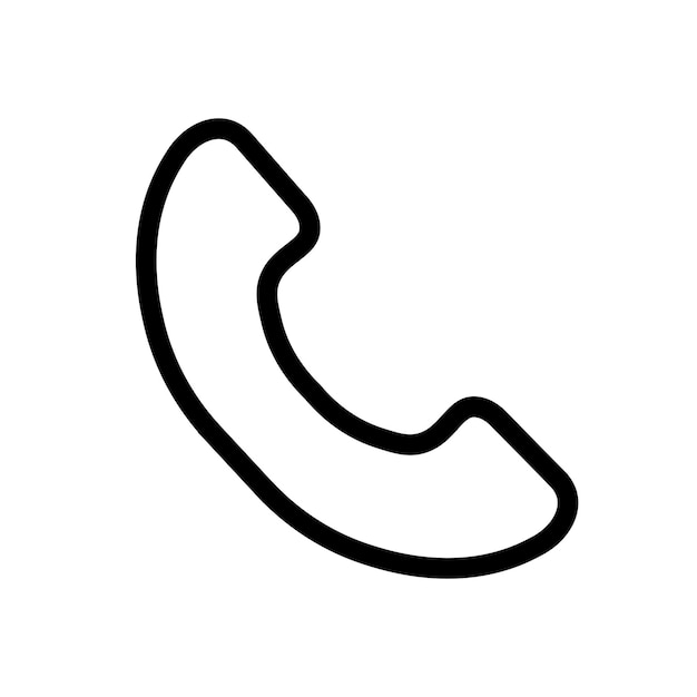 Minimalist Landline Phone Vector Outline Icon