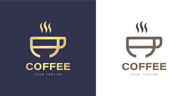 Minimalist A letter logo with  coffee  or  coffee shop  concept