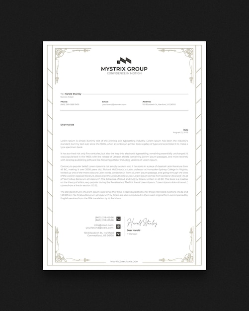 Minimalist Letterhead