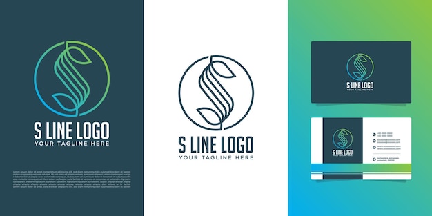 Minimalist Line art S logo concept