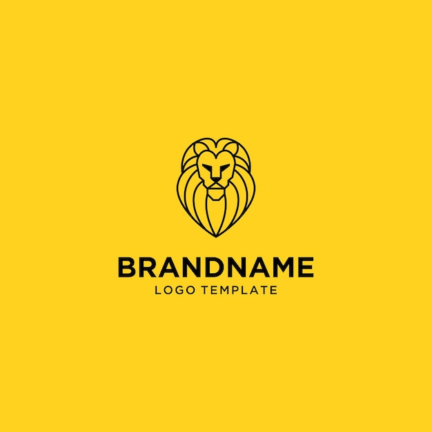 Vector minimalist lion head logo vector luxury