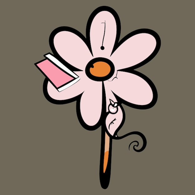 A minimalist logo of a daisy flower