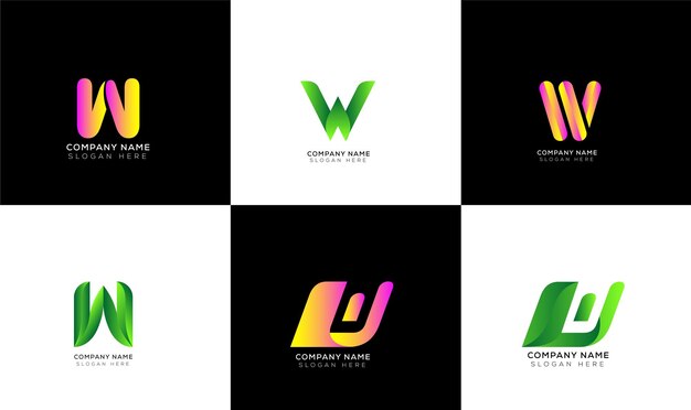 Vector minimalist logo design collection