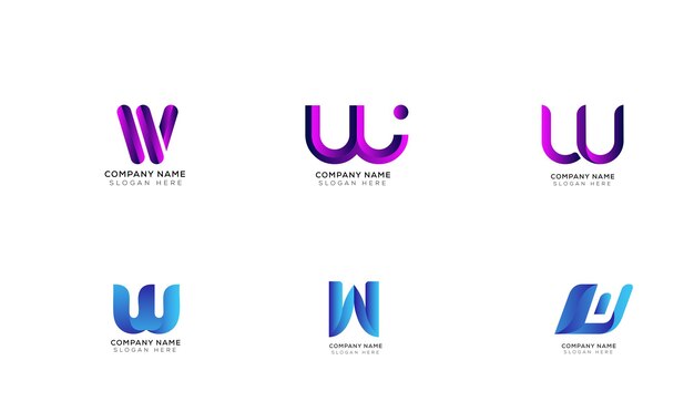 Vector minimalist logo design collection