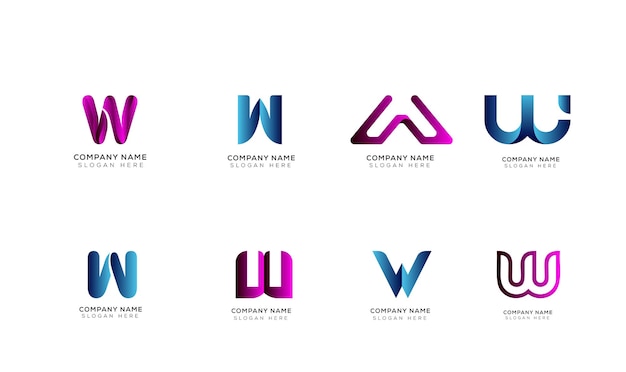 Vector minimalist logo design collection