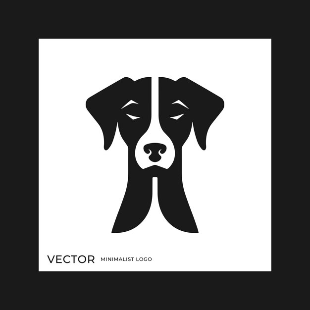 Vector minimalist logo of dog simple and clean icon