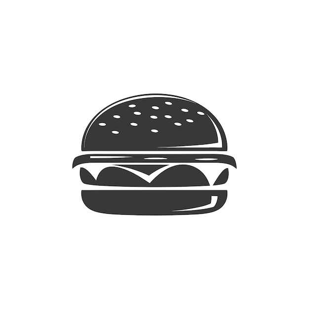 minimalist logo or symbol for hamburger black color only