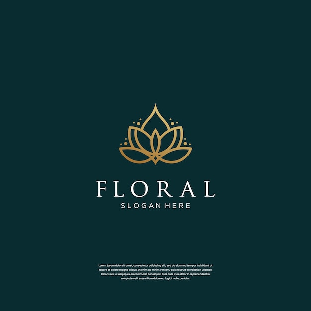 Minimalist lotus flower logo design inspiration