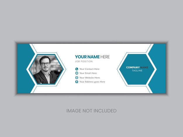 Minimalist Modern Attractive Professional Personal Email Footer Email Signature Web Banner Design