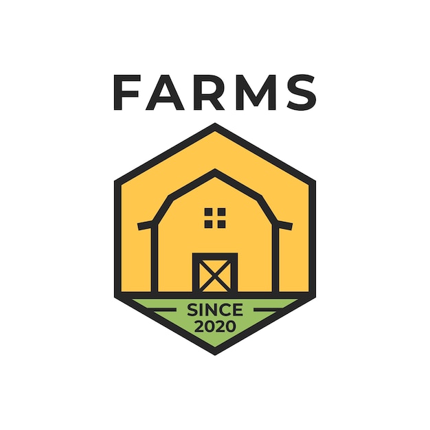 minimalist and modern farmhouse logo Labels for natural agricultural products