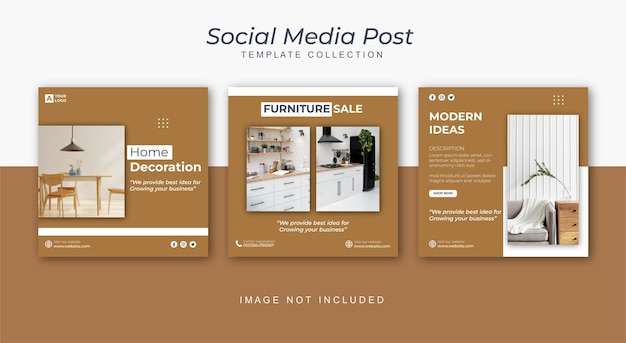 Minimalist modern furniture social media post template