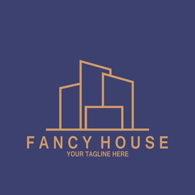 Minimalist modern house fancy icon vector illustration template design