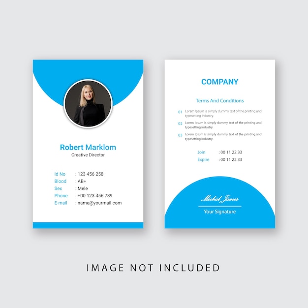 Minimalist Office id card template Vector