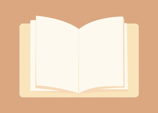 Minimalist open book illustration