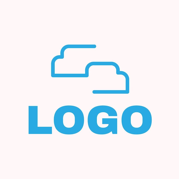 Minimalist Outline Cloud Vector Logo