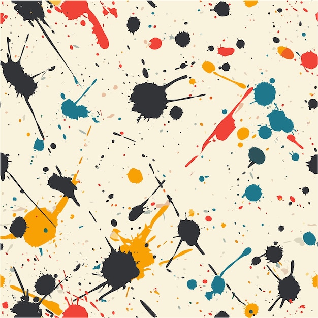 Vector minimalist paint splatters pattern vector flat