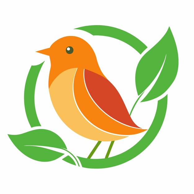 Vector a minimalist persuasive logo of a robin for grade vector illustration