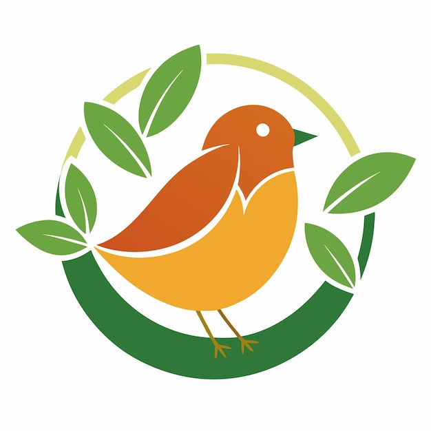 A minimalist persuasive logo of a robin for grade vector illustration