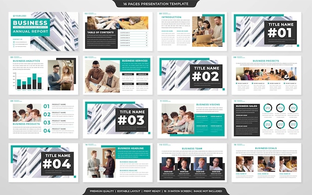 minimalist ppt layout template premium style