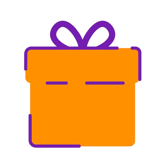 Minimalist Present Vector Icon Illustration