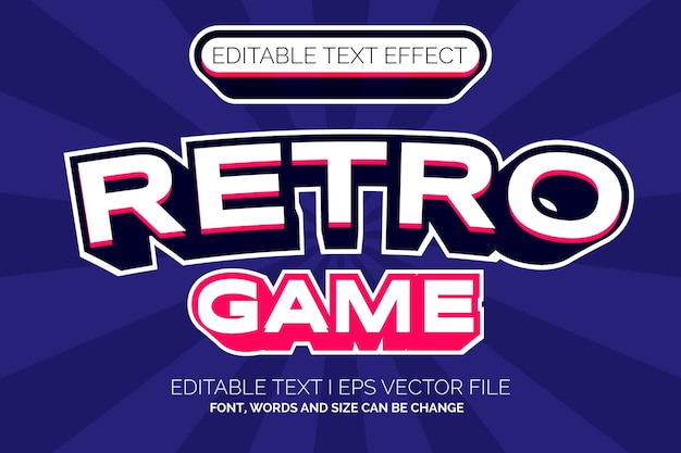 minimalist retro game text effect