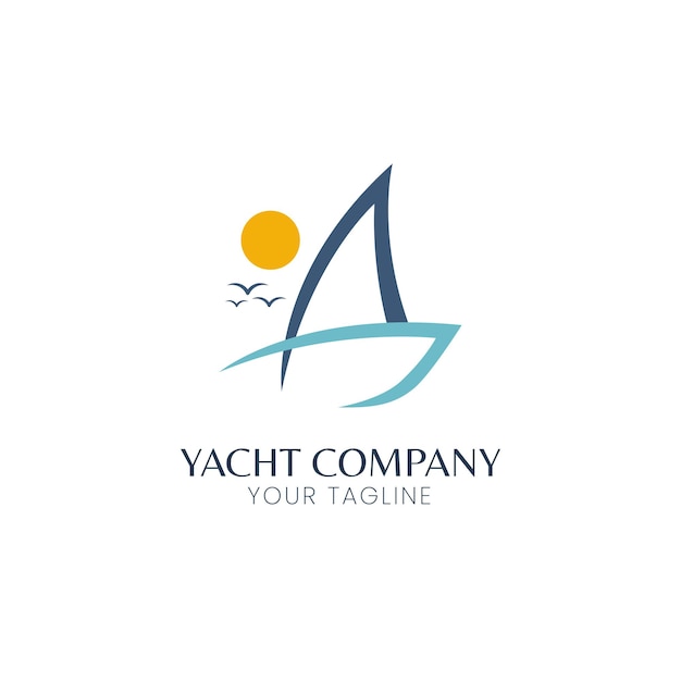 minimalist ship and cruise logo design