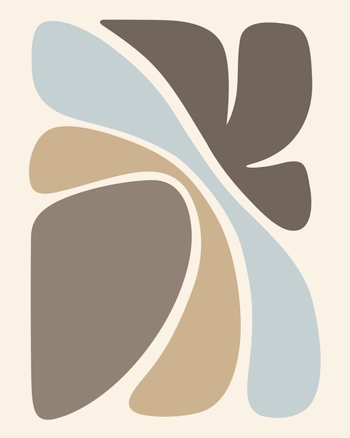 Vector minimalist silhouette in classic brown color