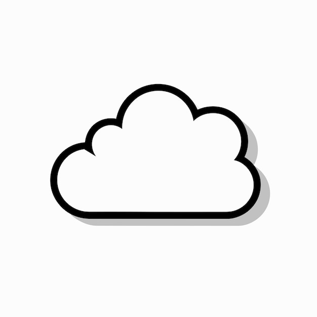 Minimalist simple cloud logo vector illustration