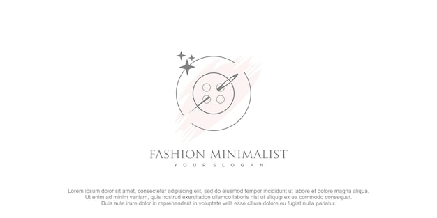 Minimalist simple taylor shop fashion logo with creative design premium vector