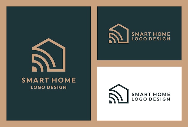 Minimalist smart home logo 