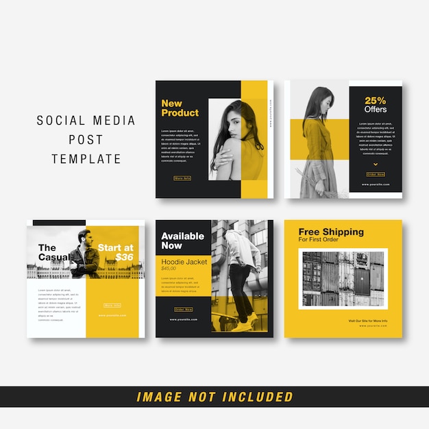 Minimalist social media post template