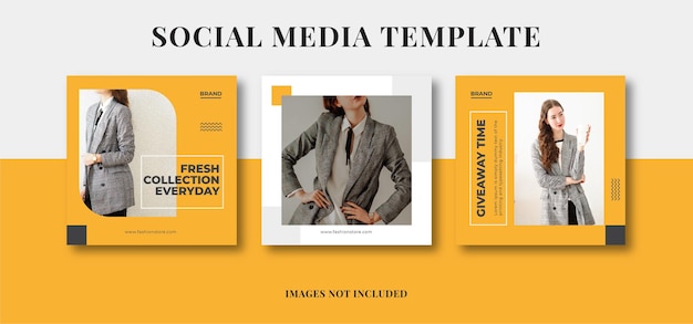 Minimalist Social media template banner fashion sale promotion