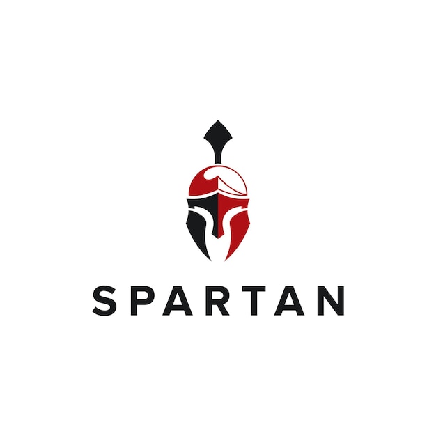 minimalist spartan helmet simple sleek creative geometric modern logo design