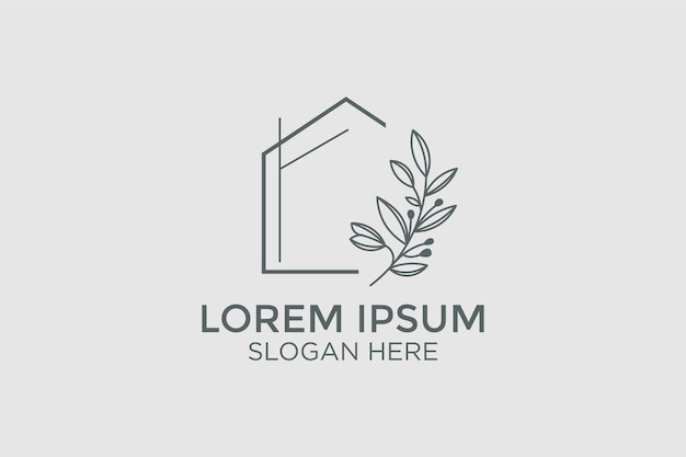 Minimalist style home decor logo design