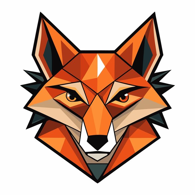 Minimalist vector logo of a stylized fox head representing agility and intelligence