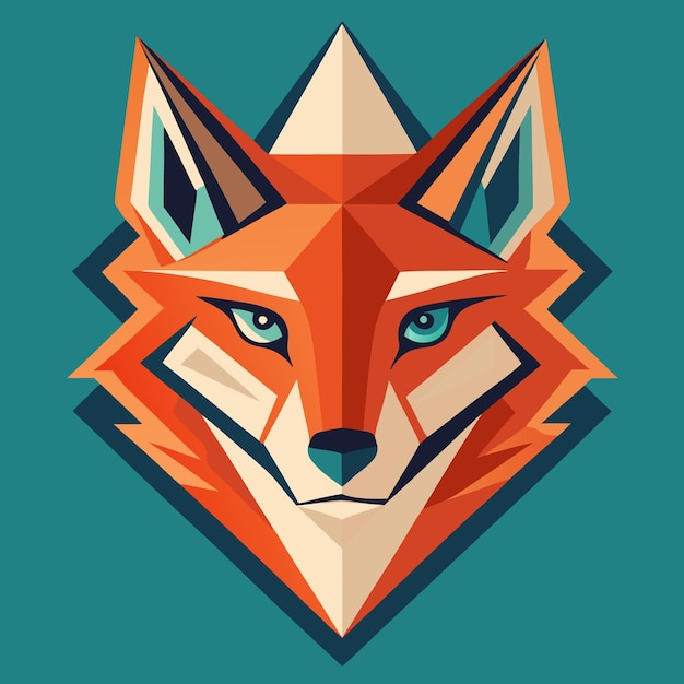 Minimalist vector logo of a stylized fox head representing agility and intelligence