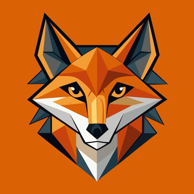 Minimalist vector logo of a stylized fox head representing agility and intelligence