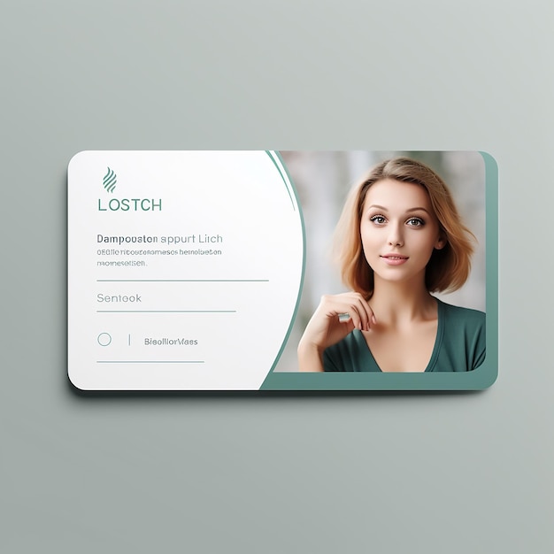 A minimalist visit card with photo a person for ecommerce firm