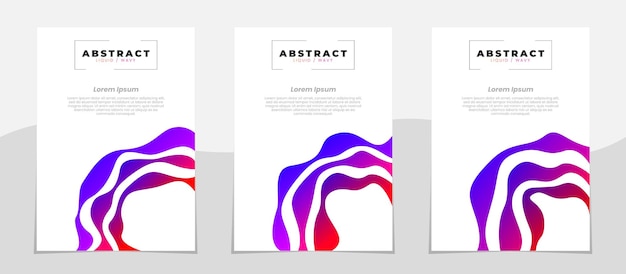 Minimalist wavy posters. fluid wavy Brochure template in A4. Poster business template. Flyer in A4.