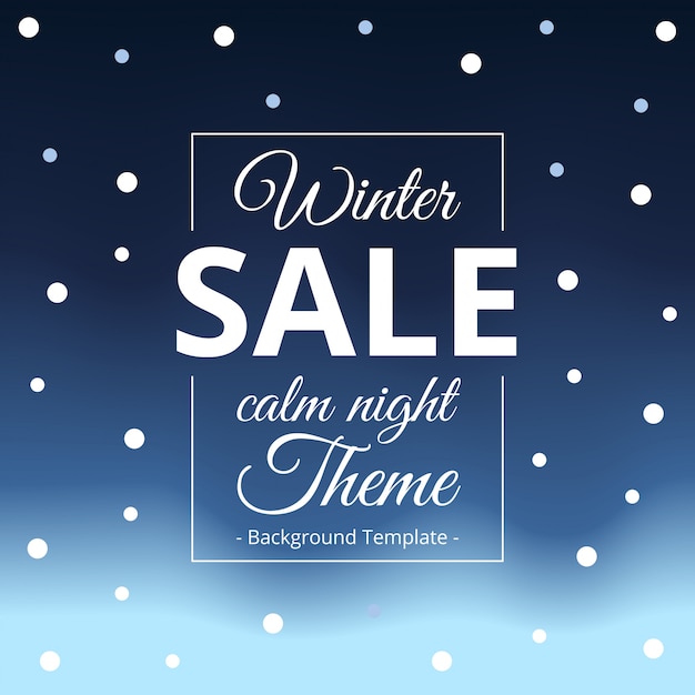 minimalist winter dark theme sale background template