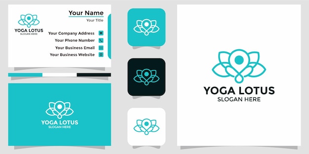 Minimalist yoga logo design template