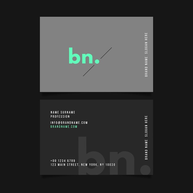 Minimalistic business card template