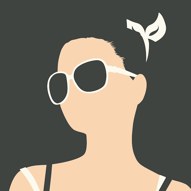 Minimalistic color picture girl