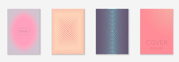 Minimalistic cover template set with gradients